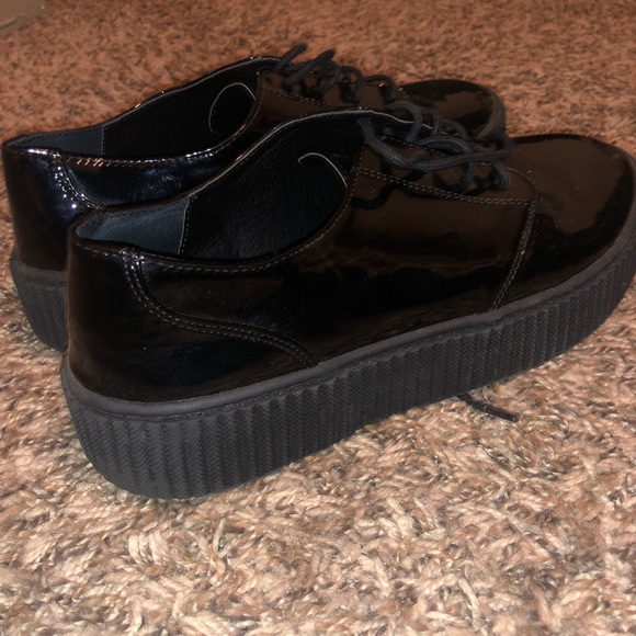 Shoes Black Vinyl Platform Shoes Poshmark
